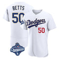 MATTH LA.Dodgers #50 Mookie Betts Player Gold White World Series Meet 2026 Collection Stadium Limited Elite Stitched Jerseys
