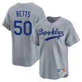 MATTH LA.Dodgers #50 Mookie Betts Player Gray Game Limited Home Stitched Jerseys