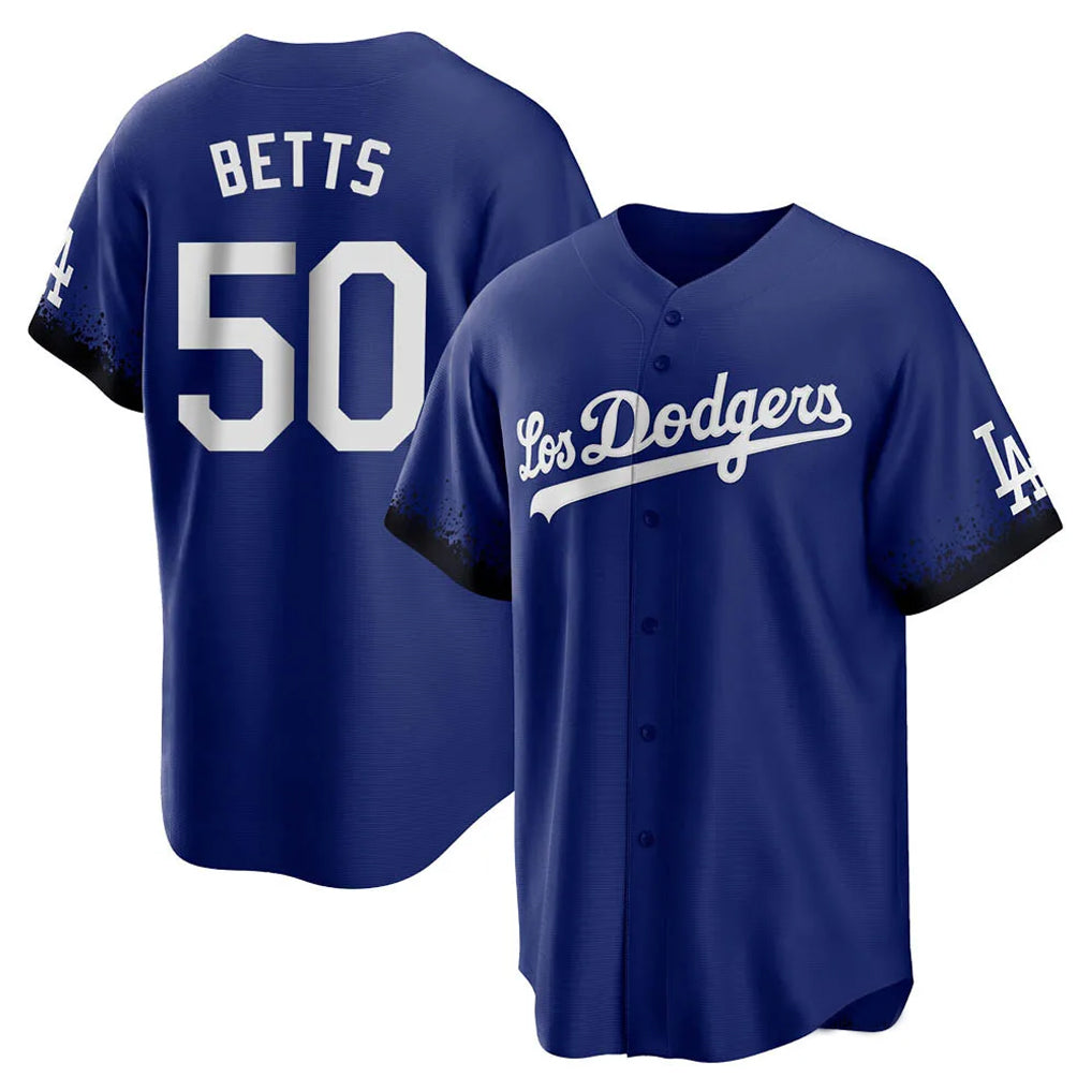 MATTH LA.Dodgers #50 Mookie Betts Player Royal City Connect Home Game Stitched Jerseys