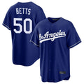 MATTH LA.Dodgers #50 Mookie Betts Player Royal Game Stitched Jerseys