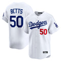 MATTH LA.Dodgers #50 Mookie Betts Player White Limited Home Stitched Jerseys