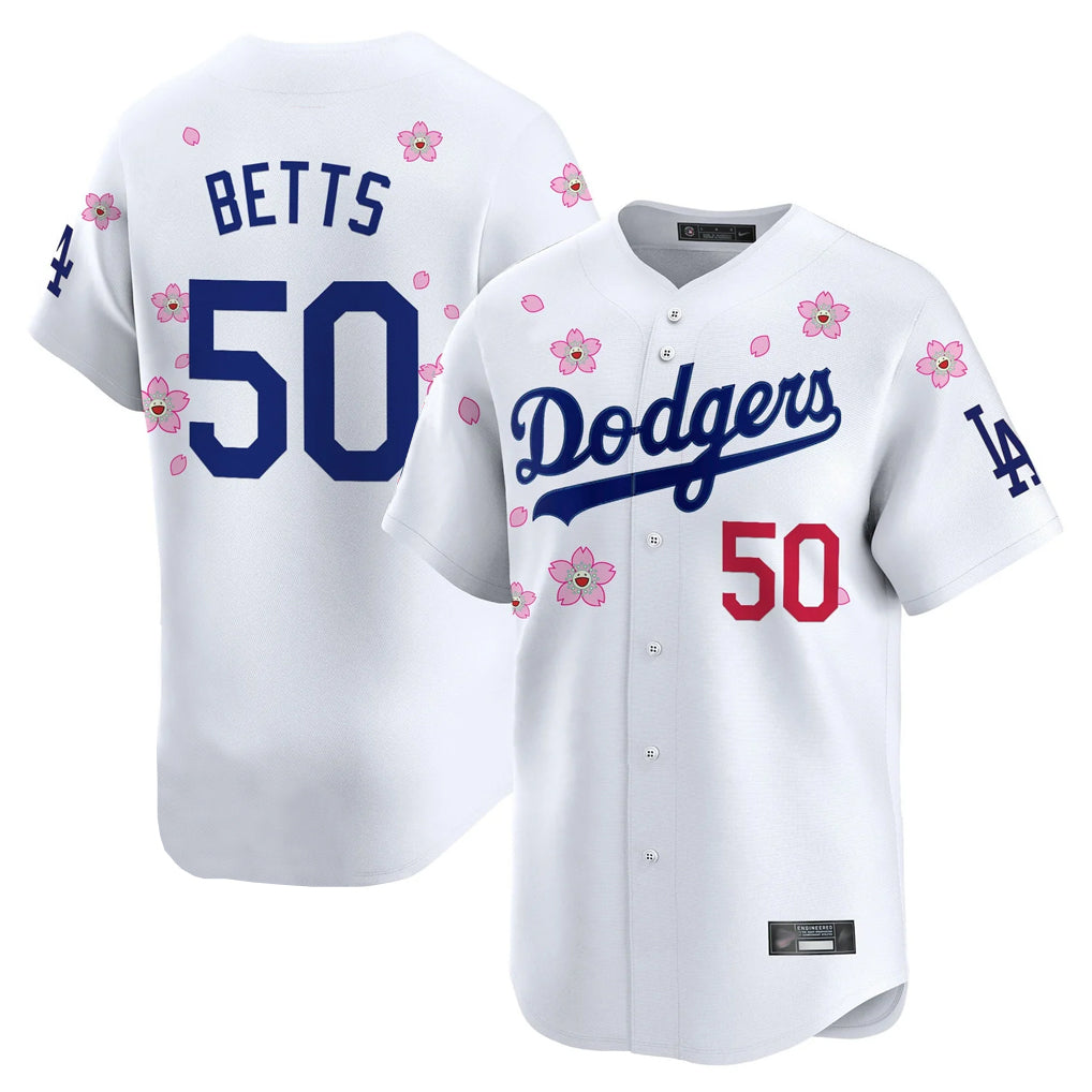 MATTH LA.Dodgers #50 Mookie Betts Player White Tokyo Series Vapor Premier Limited Stitched Jerseys