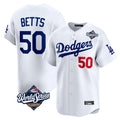 MATTH LA.Dodgers #50 Mookie Betts Player White World Series Limited Home Stitched Jerseys