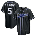 MATTH LA.Dodgers #5 Freddie Freeman Player Black Carbon Limited Home Stitched Jerseys