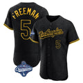 MATTH LA.Dodgers #5 Freddie Freeman Player Black World Series Meet Snake Skin City Limited Elite Home Stitched Jerseys