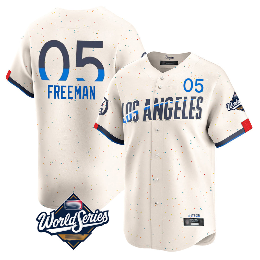 MATTH LA.Dodgers #5 Freddie Freeman Player Cream World Series City Connect Limited Home Stitched Jerseys