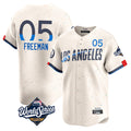 MATTH LA.Dodgers #5 Freddie Freeman Player Cream World Series City Connect Limited Home Stitched Jerseys