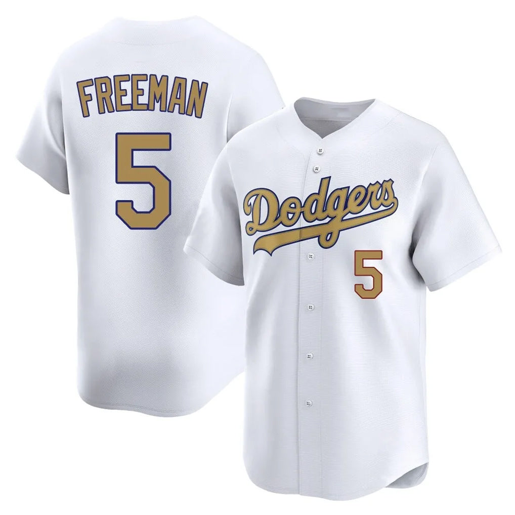 MATTH LA.Dodgers #5 Freddie Freeman Player White Collection Limited Home Stitched Jerseys