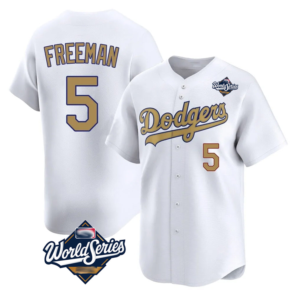 MATTH LA.Dodgers #5 Freddie Freeman Player White World Series Collection Limited Home Stitched Jerseys