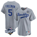 MATTH LA.Dodgers #5 Freddie Freeman Player Gray World Series Game Limited Home Stitched Jerseys
