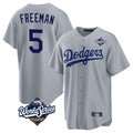 MATTH LA.Dodgers #5 Freddie Freeman Player Gray World Series Game Stitched Jerseys
