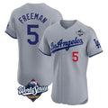 MATTH LA.Dodgers #5 Freddie Freeman Player Gray World Series Limited Elite Home Stitched Jerseys