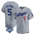 MATTH LA.Dodgers #5 Freddie Freeman Player Gray World Series Meet Limited Home Stitched Jerseys