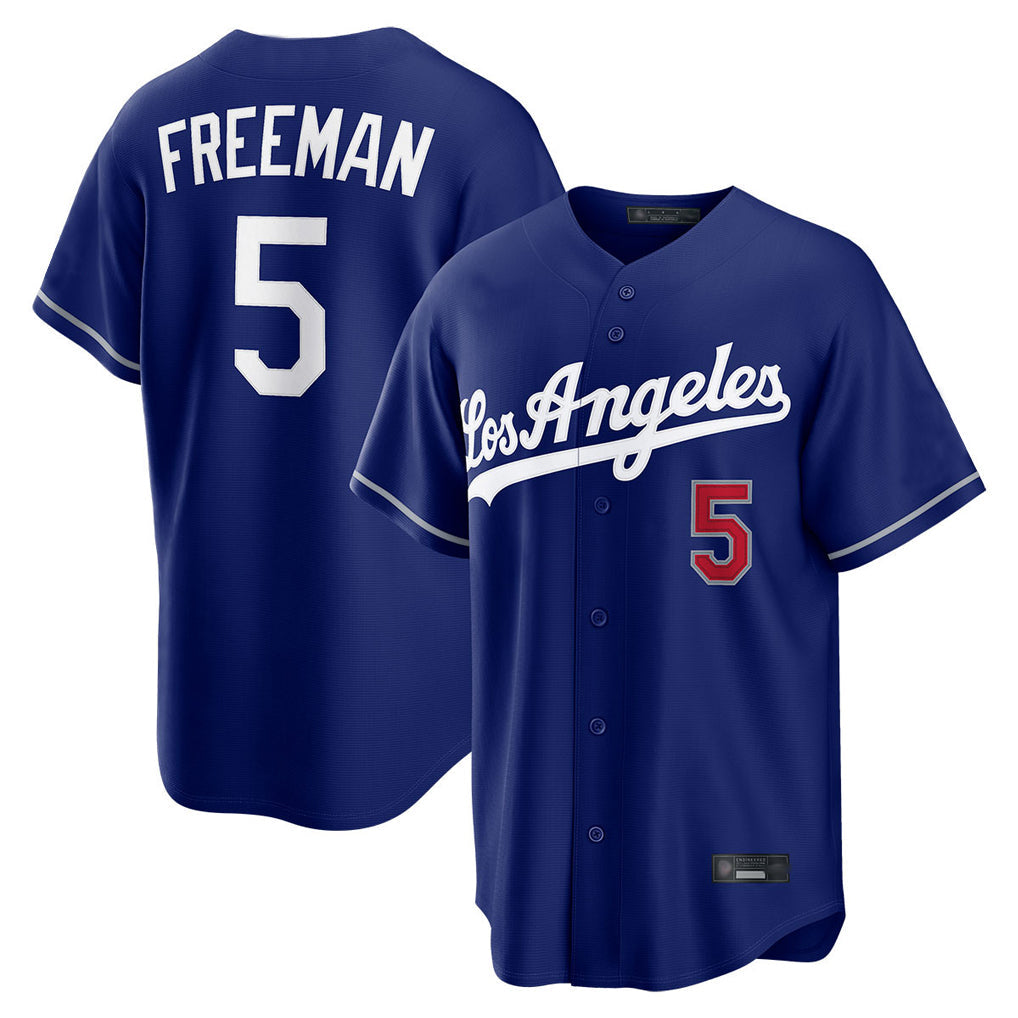 MATTH LA.Dodgers #5 Freddie Freeman Player Royal Game Home Stitched Jerseys