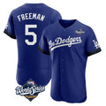 MATTH LA.Dodgers #5 Freddie Freeman Player Royal World Series City Connect Elite Home Stitched Jerseys