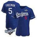 MATTH LA.Dodgers #5 Freddie Freeman Player Royal World Series Limited Elite Home Stitched Jerseys