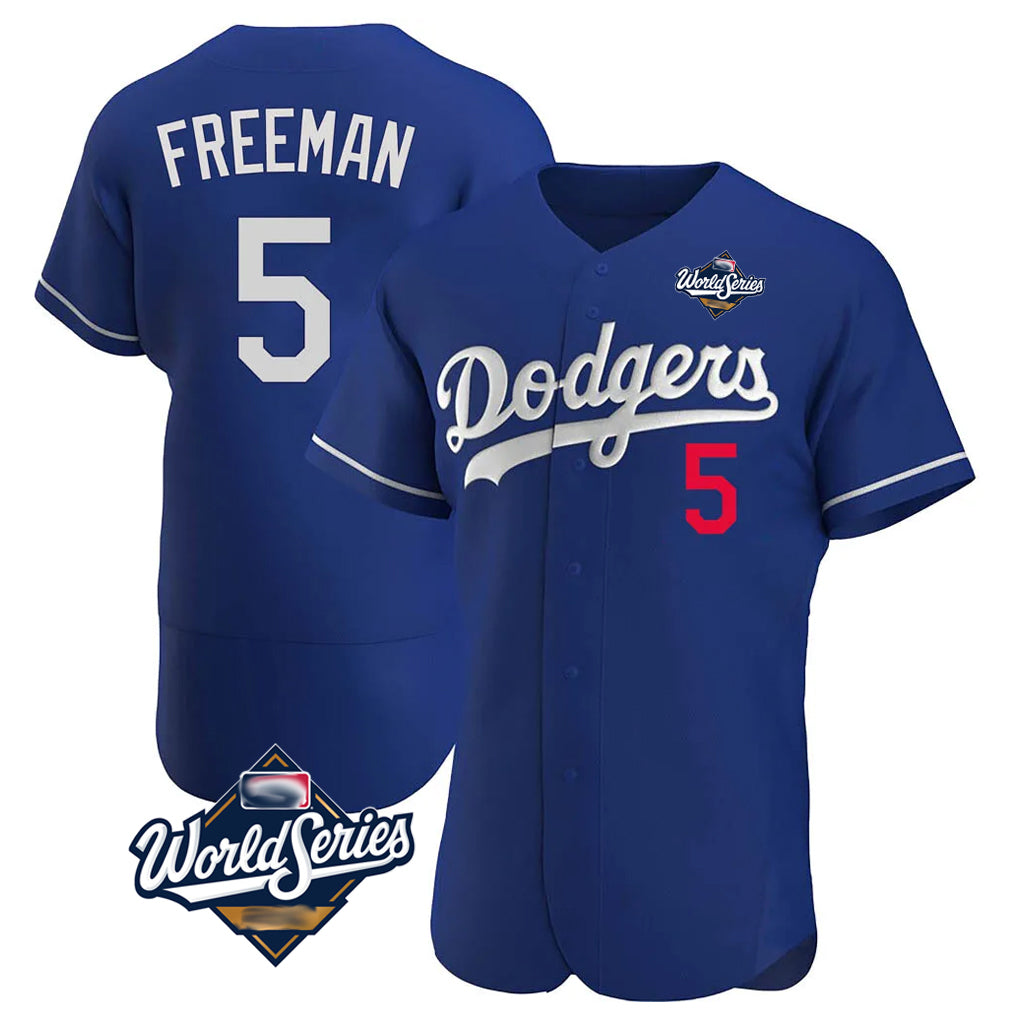 MATTH LA.Dodgers #5 Freddie Freeman Player Royal World Series Limited Elite Home Stitched Jerseys