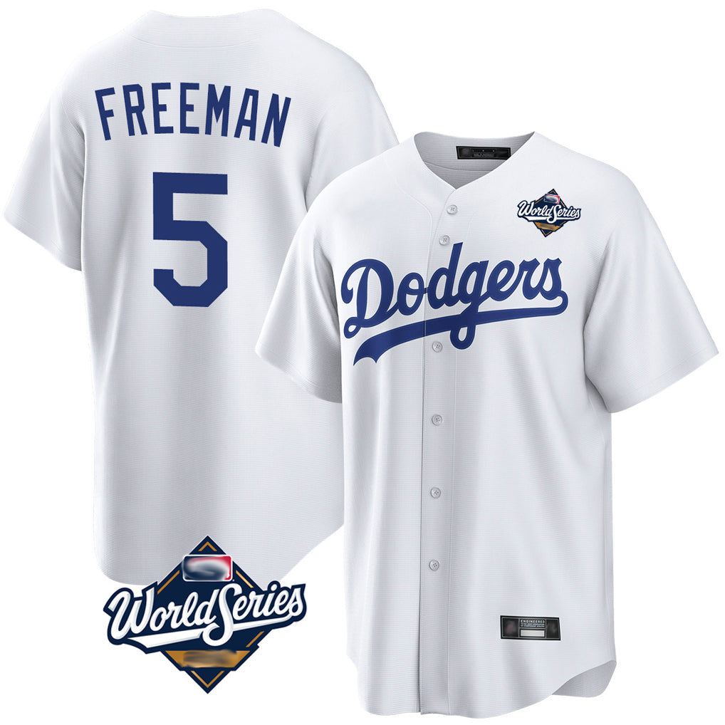 MATTH LA.Dodgers #5 Freddie Freeman Player White World Series Game Home Stitched Jerseys