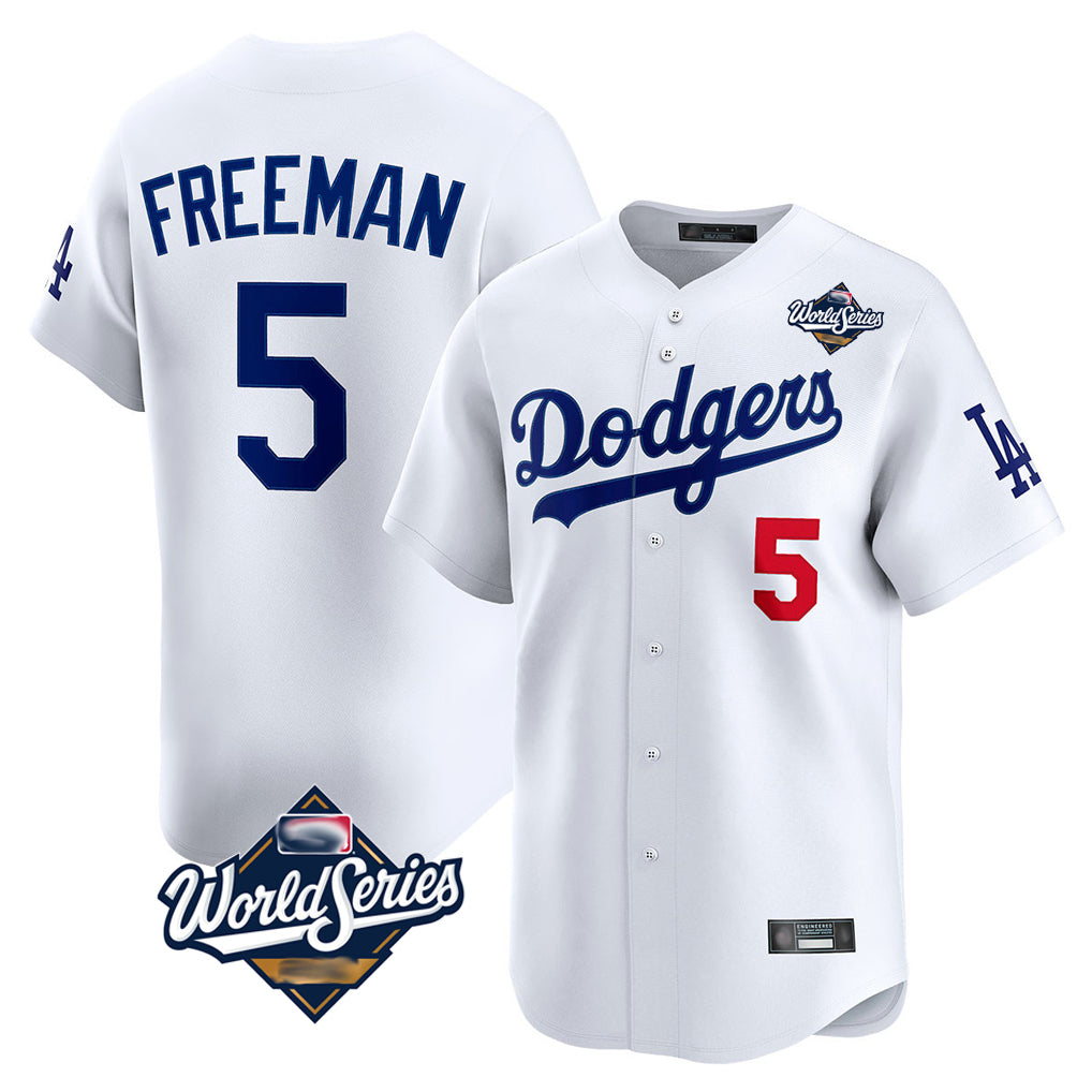 MATTH LA.Dodgers #5 Freddie Freeman Player White World Series Limited Home Stitched Jerseys
