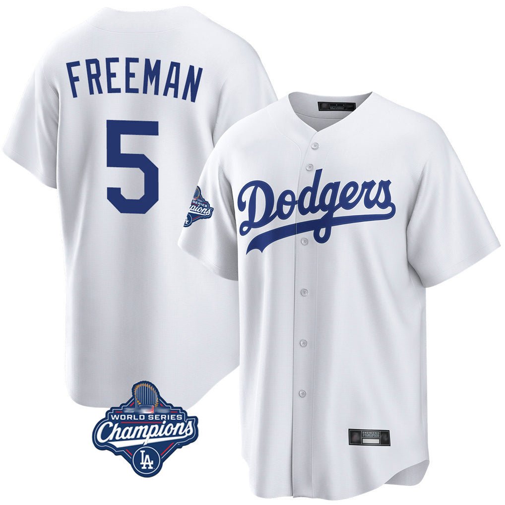 MATTH LA.Dodgers #5 Freddie Freeman Player White World Series Meet Game Home Stitched Jerseys