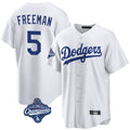MATTH LA.Dodgers #5 Freddie Freeman Player White World Series Meet Game Home Stitched Jerseys