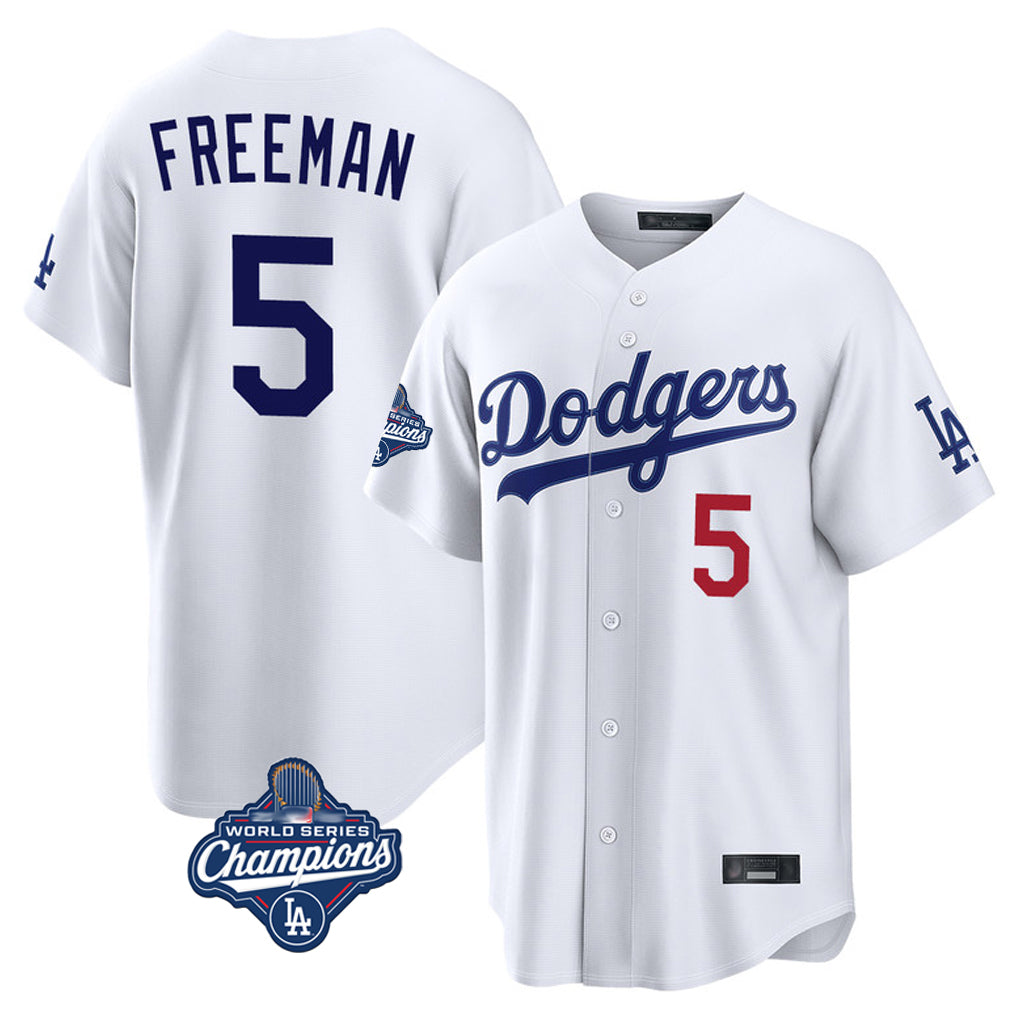 MATTH LA.Dodgers #5 Freddie Freeman Player White World Series Meet Home Game Stitched Jerseys
