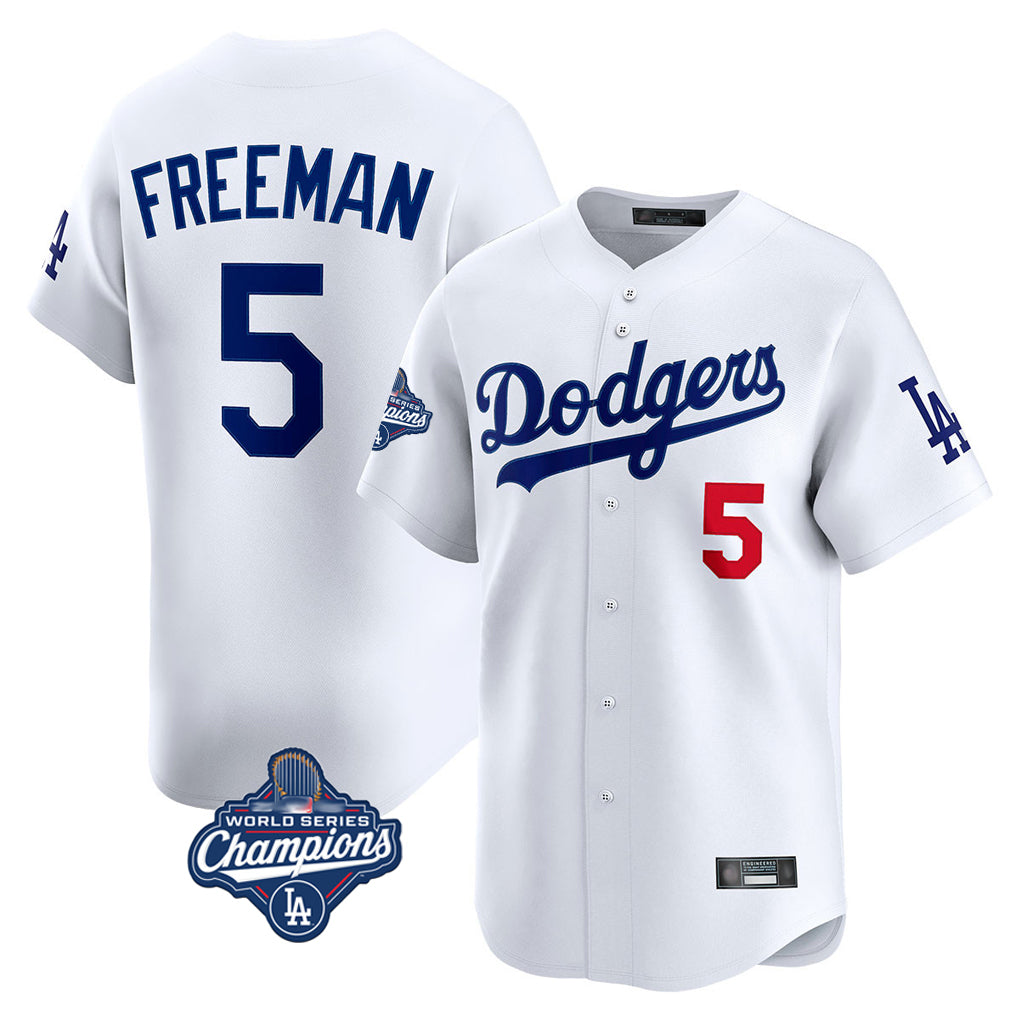 MATTH LA.Dodgers #5 Freddie Freeman Player White World Series Meet Limited Home Stitched Jerseys