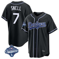 MATTH LA.Dodgers #7 Blake Snell Player Black Carbon Limited World Series Meet Home Stitched Jerseys