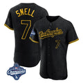 MATTH LA.Dodgers #7 Blake Snell Player Black Snake Skin City Limited Elite World Series Meet Home Stitched Jerseys