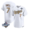 MATTH LA.Dodgers #7 Blake Snell Player Gold Collection Limited World Series Home Stitched Jerseys