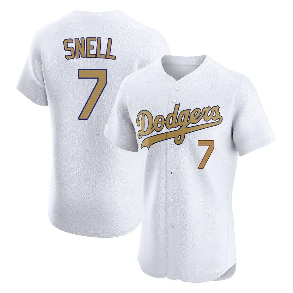 MATTH LA.Dodgers #7 Blake Snell Player Gold Limited Elite Home Stitched Jerseys