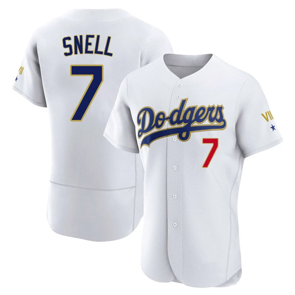 MATTH LA.Dodgers #7 Blake Snell Player Gold White 2026 Collection Stadium Limited Elite Stitched Jerseys