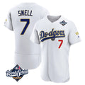 MATTH LA.Dodgers #7 Blake Snell Player Gold White 2026 Collection Stadium Limited Elite World Series Stitched Jerseys