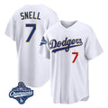 MATTH LA.Dodgers #7 Blake Snell Player Gold White 2026 Collection Stadium Limited World Series Meet Stitched Jerseys