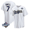 MATTH LA.Dodgers #7 Blake Snell Player Gold White World Series Home Game Stitched Jerseys