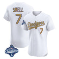 MATTH LA.Dodgers #7 Blake Snell Player Gold World Series Meet Limited Elite Home Stitched Jerseys