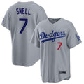 MATTH LA.Dodgers #7 Blake Snell Player Gray Game Home Stitched Jerseys