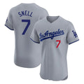 MATTH LA.Dodgers #7 Blake Snell Player Gray Limited Elite Home Stitched Jerseys