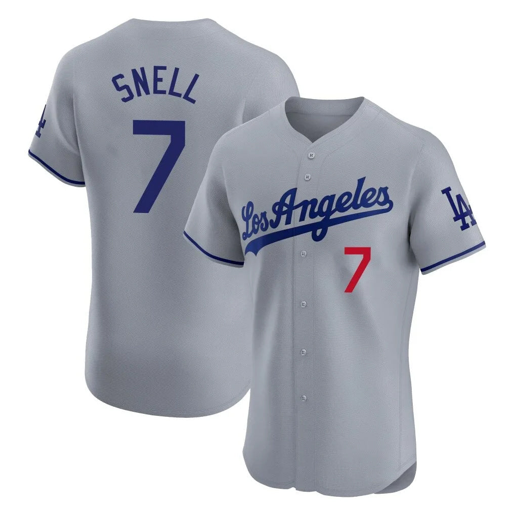 MATTH LA.Dodgers #7 Blake Snell Player Gray Limited Elite Home Stitched Jerseys