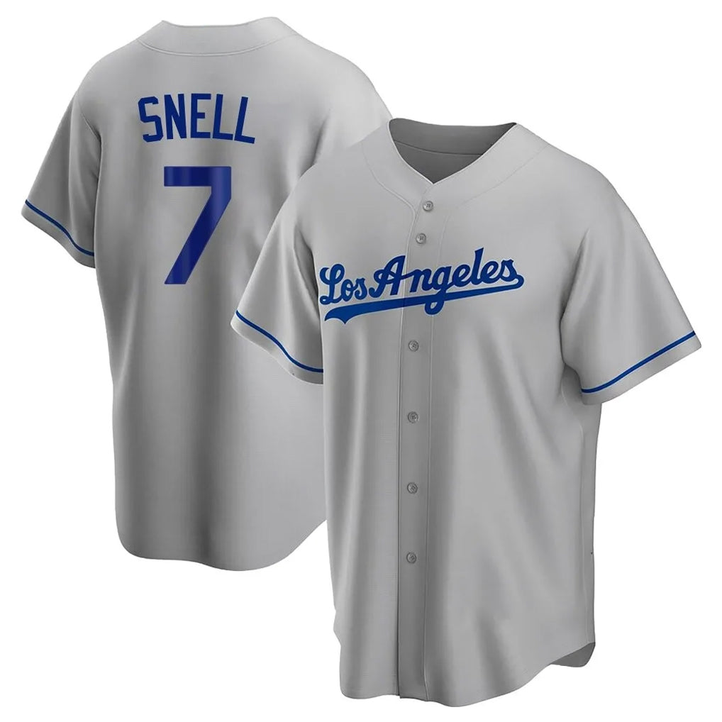 MATTH LA.Dodgers #7 Blake Snell Player Gray Road Game Stitched Jerseys