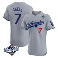 MATTH LA.Dodgers #7 Blake Snell Player Gray World Series Limited Elite Home Stitched Jerseys