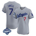 MATTH LA.Dodgers #7 Blake Snell Player Gray World Series Meet Limited Elite Home Stitched Jerseys