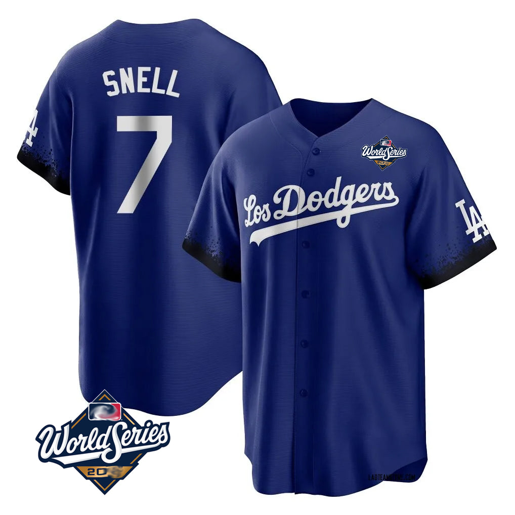 MATTH LA.Dodgers #7 Blake Snell Player Royal City Connect Game World Series Stitched Jerseys