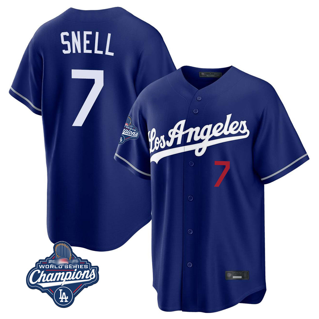 MATTH LA.Dodgers #7 Blake Snell Player Royal Game World Series Meet Home Stitched Jerseys