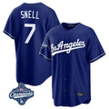 MATTH LA.Dodgers #7 Blake Snell Player Royal Game World Series Meet Stitched Jerseys