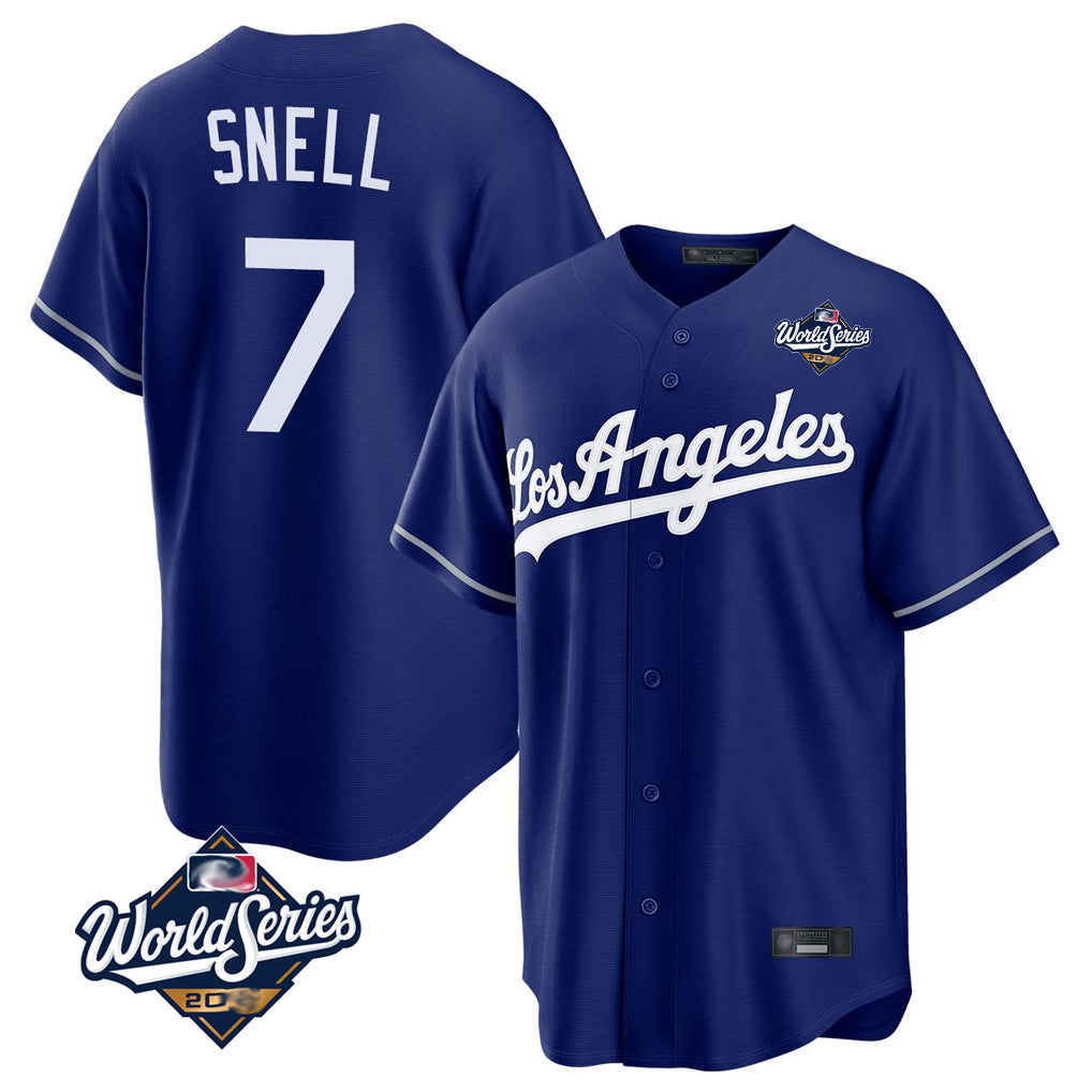 MATTH LA.Dodgers #7 Blake Snell Player Royal Game World Series Stitched Jerseys