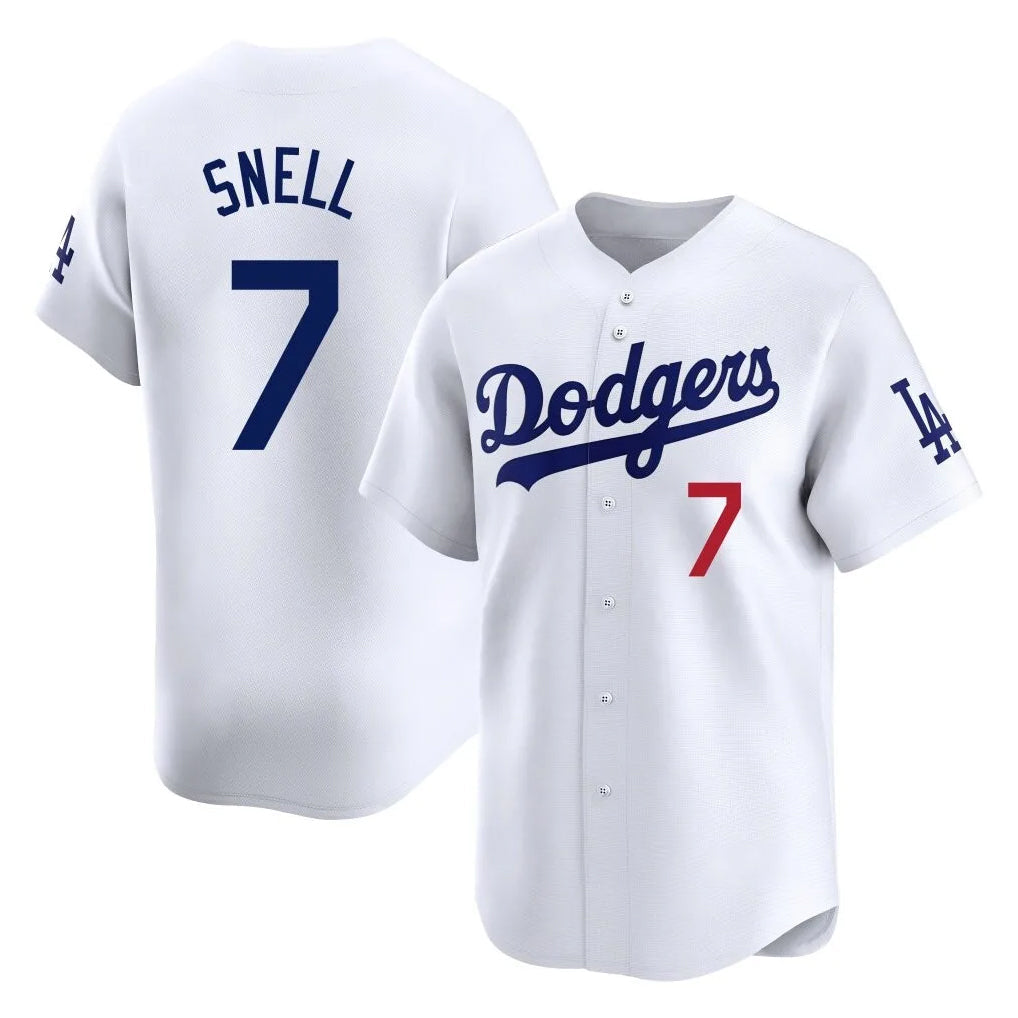 MATTH LA.Dodgers #7 Blake Snell Player White Game Limited Home Stitched Jerseys