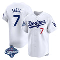 MATTH LA.Dodgers #7 Blake Snell Player White Game Limited World Series Meet Home Stitched Jerseys