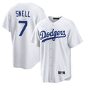 MATTH LA.Dodgers #7 Blake Snell Player White Game Stitched Jerseys