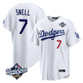 MATTH LA.Dodgers #7 Blake Snell Player White Game World Series Home Stitched Jerseys